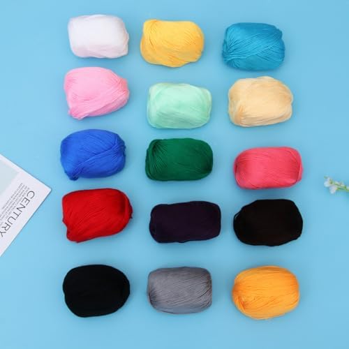 Xmas Wool Knitting Yarn 50g 160m, 15pcs for Crochet Crafts