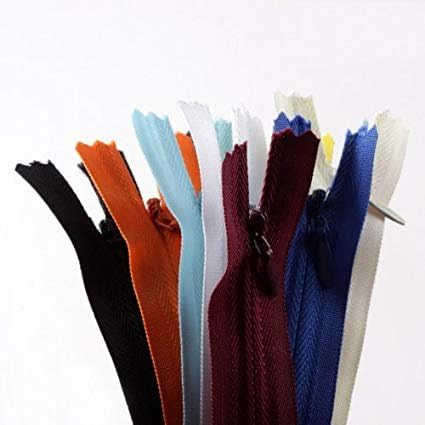 YKK Assorted 9 Inch, 20 Pieces Invisible Zippers- Made in USA