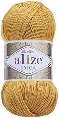 Alize Diva Silky Effect Hand Knitting Yarn Microfiber Acrylic Yarn