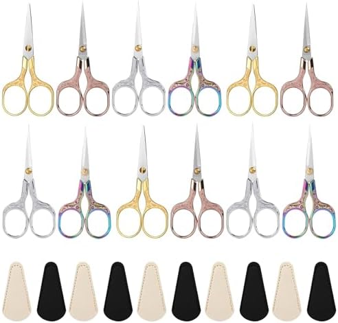 Lanties 12 Pcs Small Sewing Scissors Sharp Embroidery Vintage Crochet
