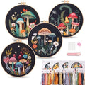 Harimau Embroidery Starter Kit, 4 Patterns, 2 Hoops