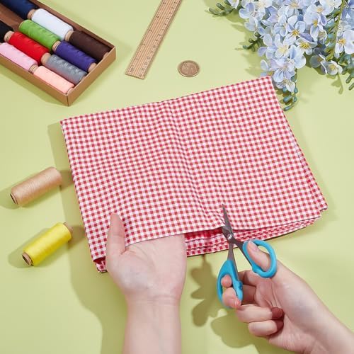 PH PandaHall Gingham Fabric Plaid Cotton Fabric 62.9 Inch Wide Red