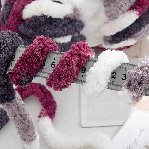 MABOZOO Tie Dye Chunky Yarn for Crocheting 8 Pack,Fluffy Jumbo