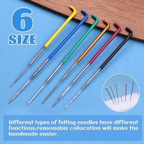 Mayboos 42 Pcs Needle Felting Needles, Wool Felting Supplies