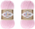 Alize Diva Hand Knitting Yarn - 100% Microfiber Acrylic With Silk