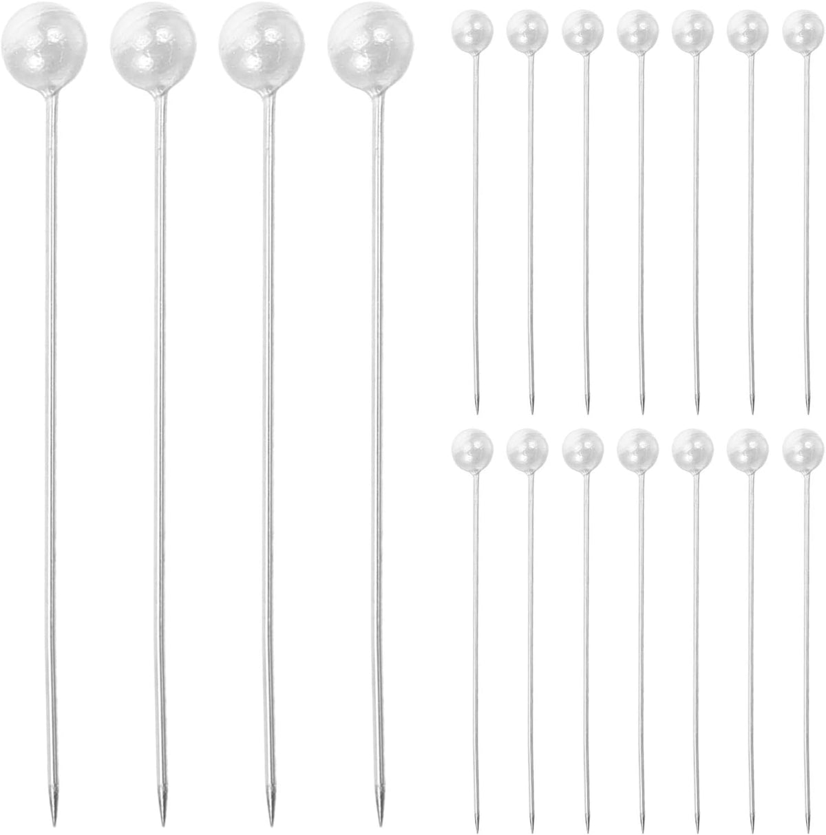 20 Boxes Pearl Head Straight Sewing Pins, 20 Stainless Steel