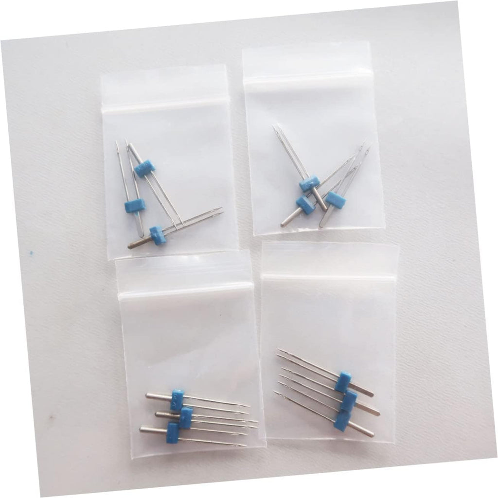 12Pcs Sewing Machine Twin Needles, Double Point Metal Set for Home Use