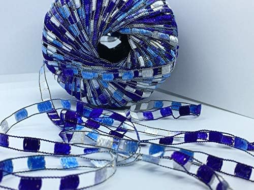 Berlini East Track II Metallic Accent Ladder Ribbon Yarn 50 Gram