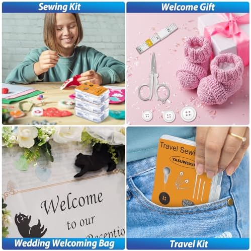 8 Pack Mini Travel Sewing Kits Bulk Small Emergency Sewing Kits