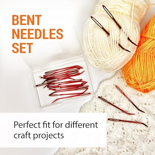 Waxed Sewing Thread (Brown Color), Heavy Duty Needles (11 PCS), Bent