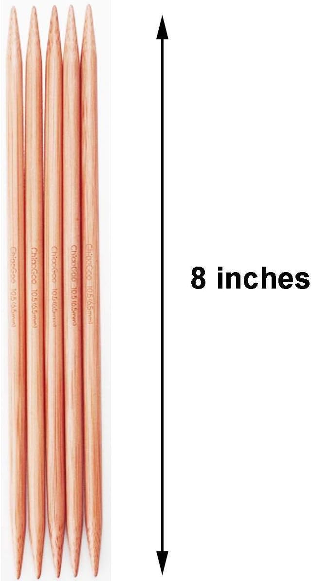 ChiaoGoo Bamboo Dark 8-Inch, US 13 (9mm) DPN Knitting Needles