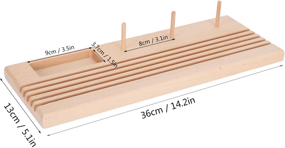 5 Slot Wooden Quilting Ruler Stand and Template Organizer, Wooden