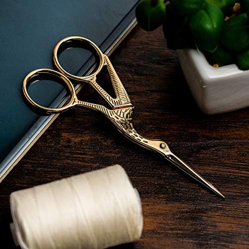 SINGER 4 Inch Forged Embroidery Scissors with Curved Tip for Sewing