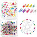 300PCS Sewing Pins & 50PCS Sewing Clips for Quilting, Sewing, Crafts