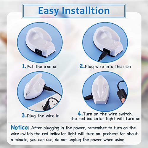 Honoson Mini Craft Iron with Charging Base Tiny,White