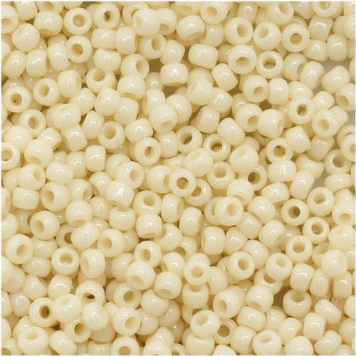 Toho Round Seed Beads 11/0#51 'Opaque Lt Beige' 8 Gram Tube