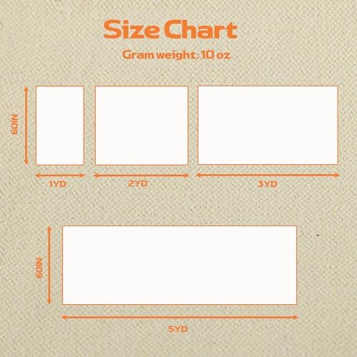 10oz Natural Cotton Blend Canvas Fabric, Duck Canvas Fabric, 60'' Wide