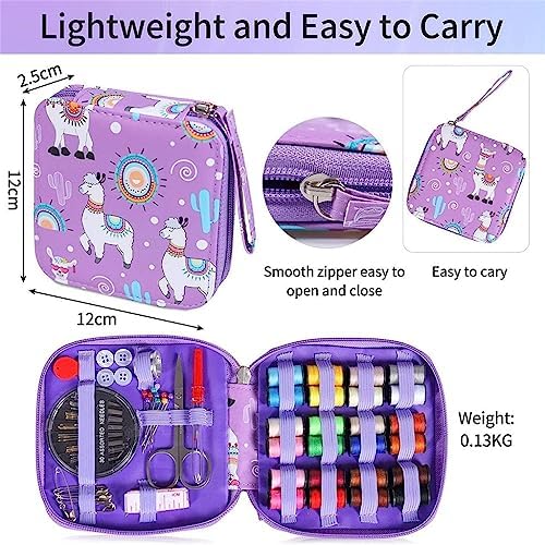 SDREYKUF Sewing Kit DIY Tool Set Camel Needle Multifunctional Line Box