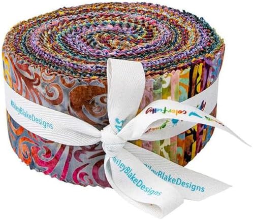 Expressions Batiks Twirl & Swirl Elementals 40 2.5-inch Strips Jelly