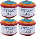 Estako Cake (4 Cake Pack) 100% Acrylic Multicolor Yarn, DK - Light