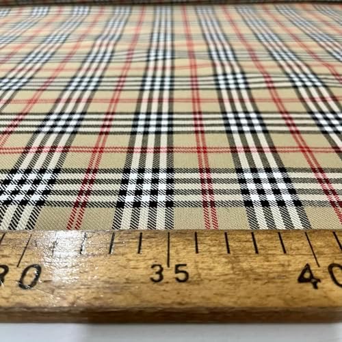 TEXTILORD® Italian Design Beige Plaid (Tartan) Viscose Luxury