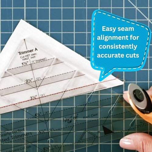 New Leaf Stitches Slotted Quilting Ruler for HST Cutting