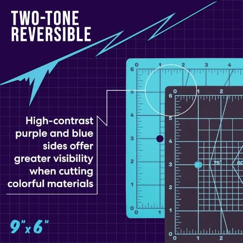 Zoid 9" x 6" Self-Healing Cutting Mat, PVC Grid Mat, Crafting and