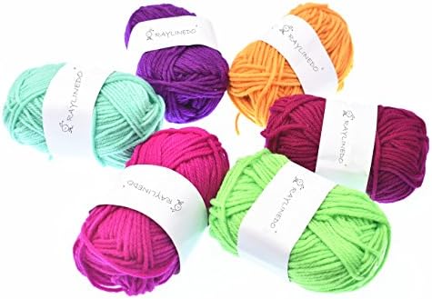 RayLineDo® Pack 20 x 25g Ball Assorted Colors 100% Acrylic Knitting