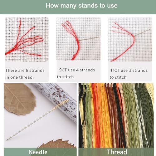 1 Pieces Cross StitchEmbroidery Floss,100% Eco-Cotton Cotton Premium