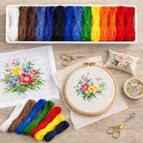 Essentials By Leisure Arts and Iris Embroidery Floss Candy Tropics