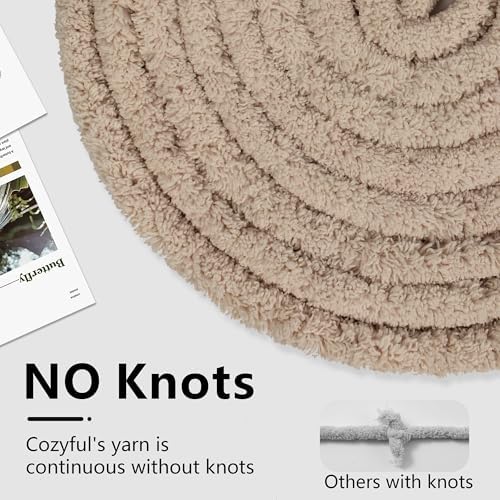 Cozyful Chunky Yarn for Hand Knitting - #10 Chunky Chenille Yarn