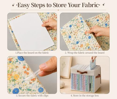 2-Pack Fabric Storage Boxes, 8.5x11 Fabric Organizer Boards