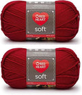 Bulk Buy: Red Heart Soft Yarn (2-Pack) (Really Red)