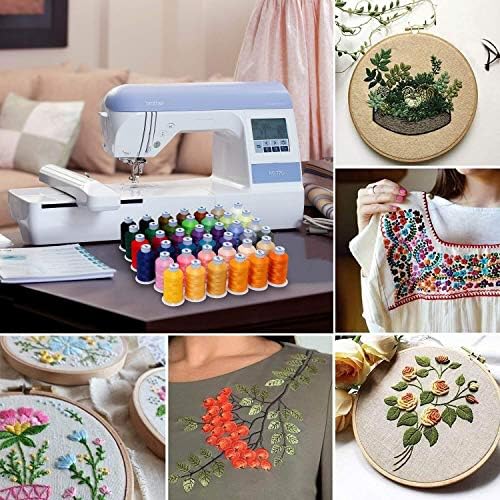 40-Color Polyester Embroidery Thread Kit for Brother