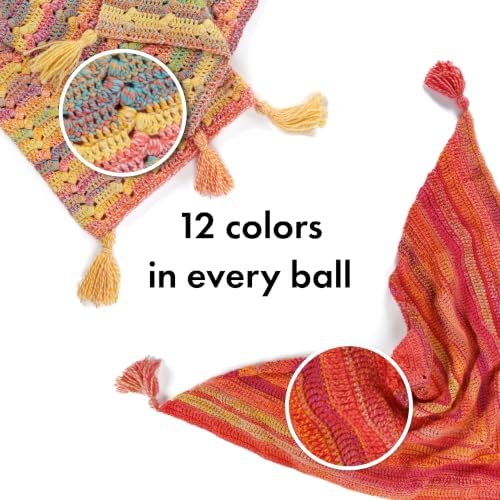 Bernat Harmony Acrylic Yarn for Crocheting, Foggy Notion, 3-Pack