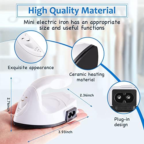 Honoson Mini Craft Iron with Charging Base Tiny,White