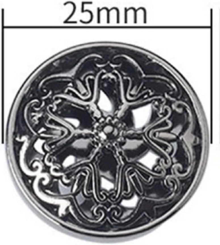 10PCS Clothes Button - Fashion Hollow Flower Metal Shank Round Shaped