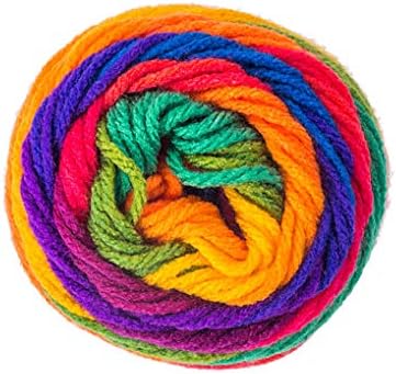 Red Heart E300-4965 Super Saver Yarn, Pack of 3 Balls, Favorite Stripe
