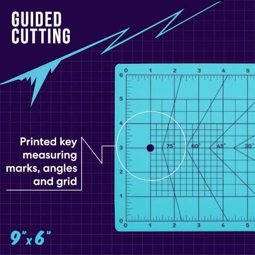 Zoid 9" x 6" Self-Healing Cutting Mat, PVC Grid Mat, Crafting and