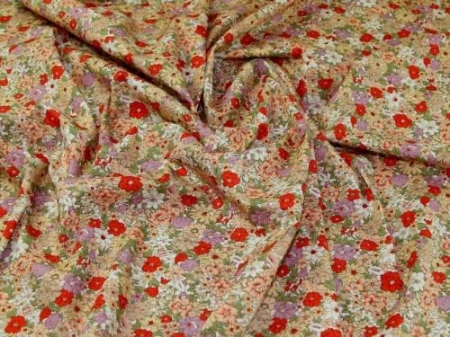 Rose & Hubble 100% Cotton Poplin Fabric Orange - per Yard