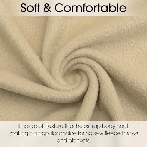 Pico Textiles 1 Yard Bolt Taupe Solid Fleece Fabric