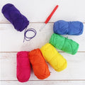 ThreadArt Cotton Crochet Yarn Set Size 2, 6 Pack 50g 165yd, Bright