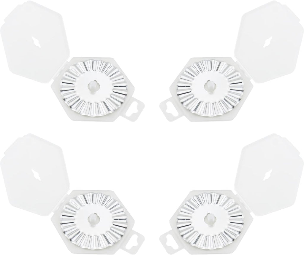TAODAN 4PCS Universal 45mm Metal Wavy Rotary Cutter Blade for