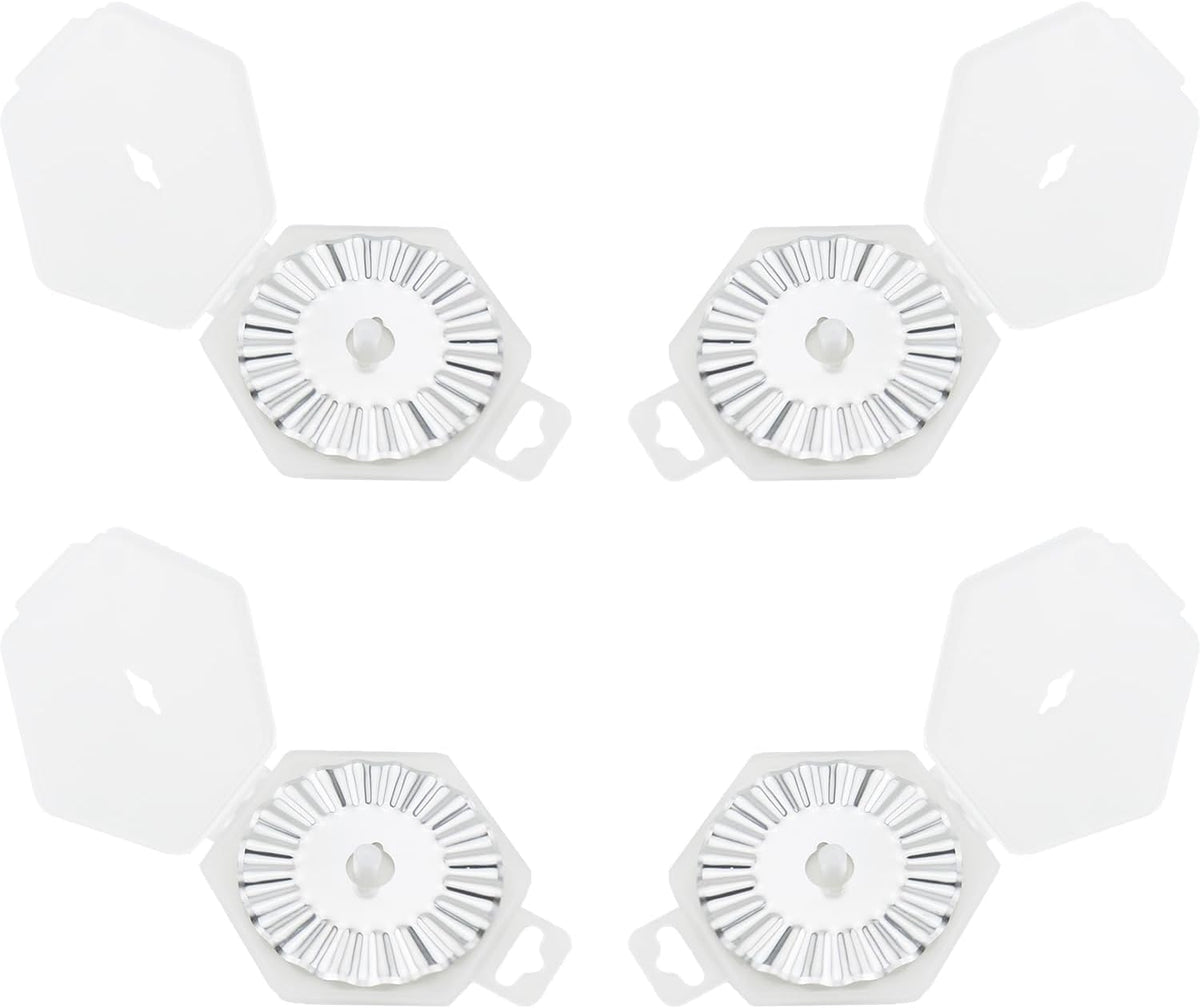 TAODAN 4PCS Universal 45mm Metal Wavy Rotary Cutter Blade for