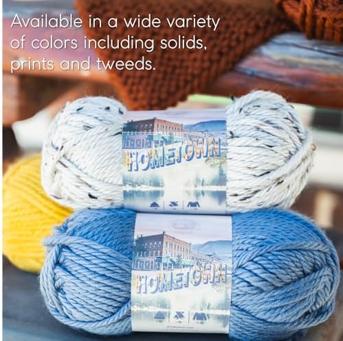 Lion Brand Yarn Hometown Yarn, Super-Bulky Yarn for Knitting