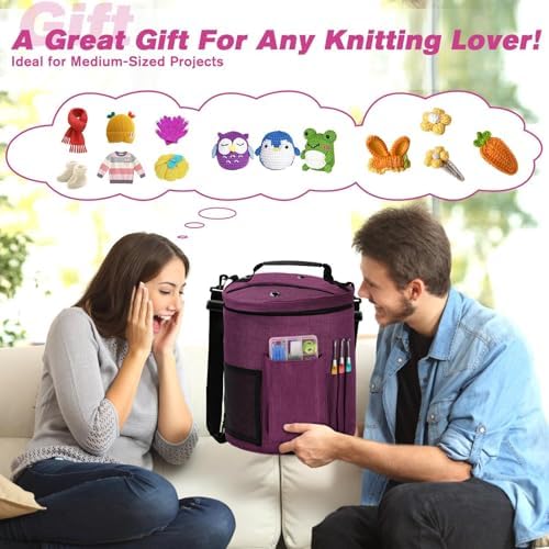 Crochet Kit for Beginners, 79 Pcs with 24 Colors Yarn & Storage Bag