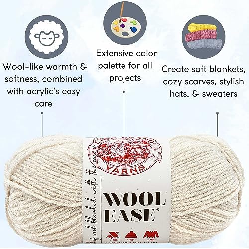 Lion Brand Yarn Wool Ease 620-098 Natural Heather
