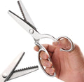 Jasni Pinking Shears 8.5 Inch Zig Zag Scissors for Fabric Cutting, All