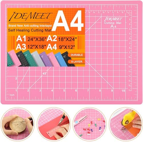 Density-upgraded 9"x12" Self Healing Cutting Mat, Idemeet Rotary