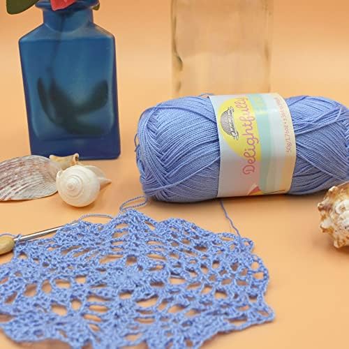 JubileeYarn Delightfully Fine Yarn, Frost White, 4 Skeins